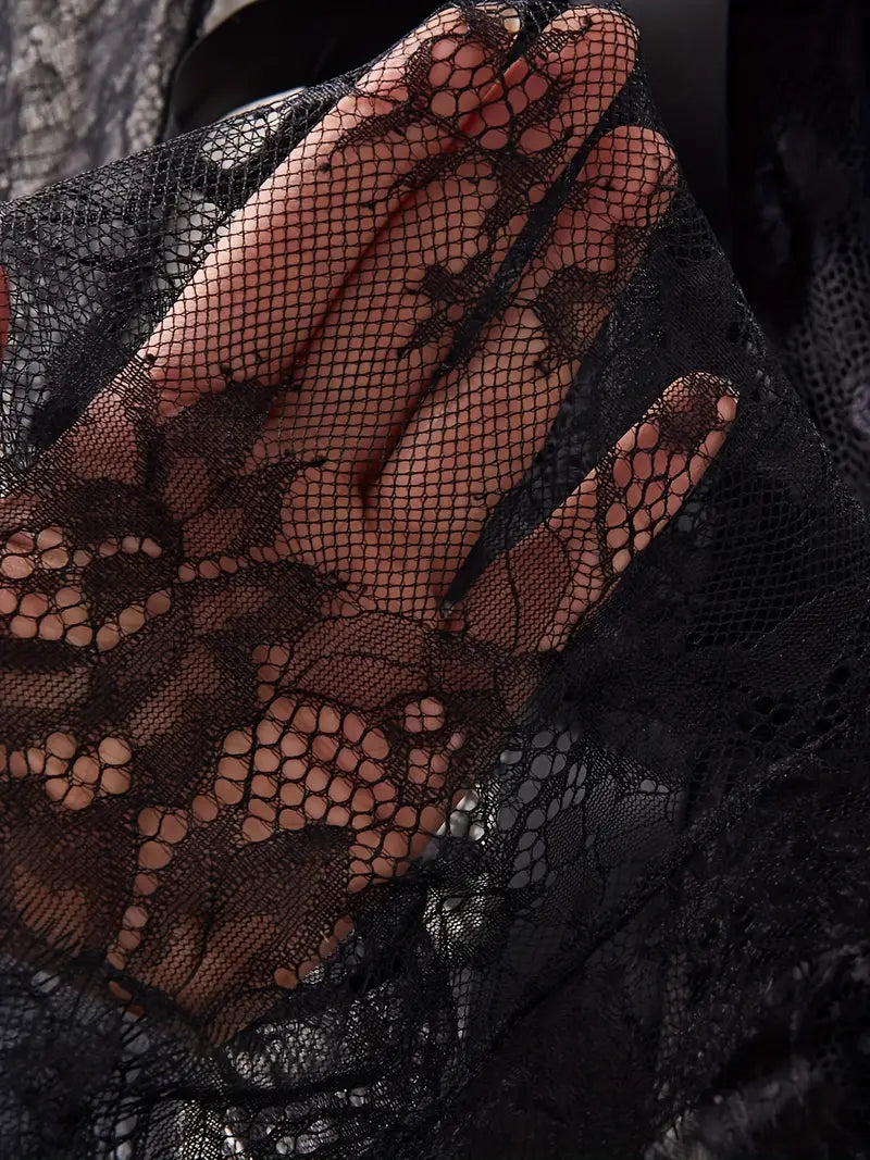 Body con scollo profondo di pizzo