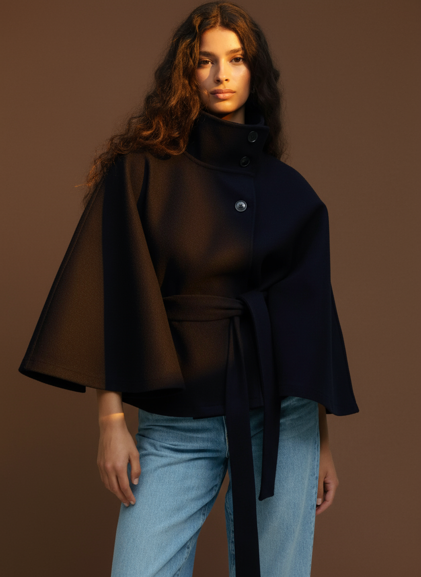 Lara Capejas | Eleganti Giacche da Donna con Cintura e Colletto Alto