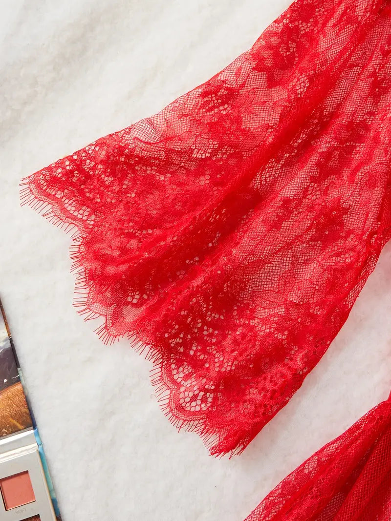 Body con scollo profondo di pizzo