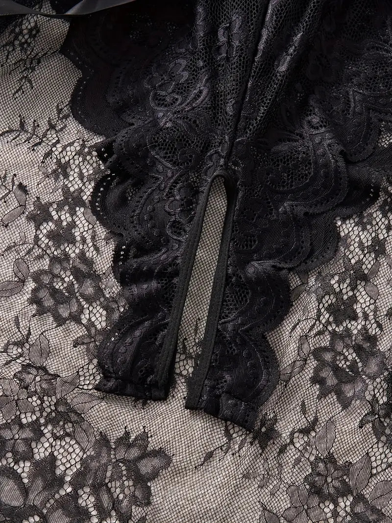 Body con scollo profondo di pizzo